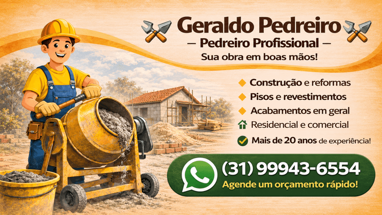Geraldo pedreiro e eletricista
